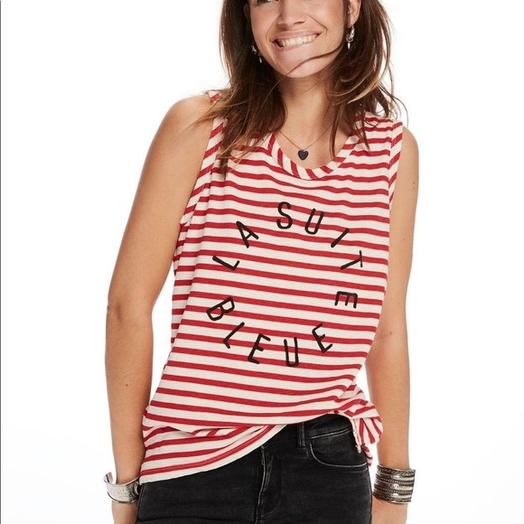 Scotch & Soda Tops - Scotch & Soda Striped Appliquz Top S